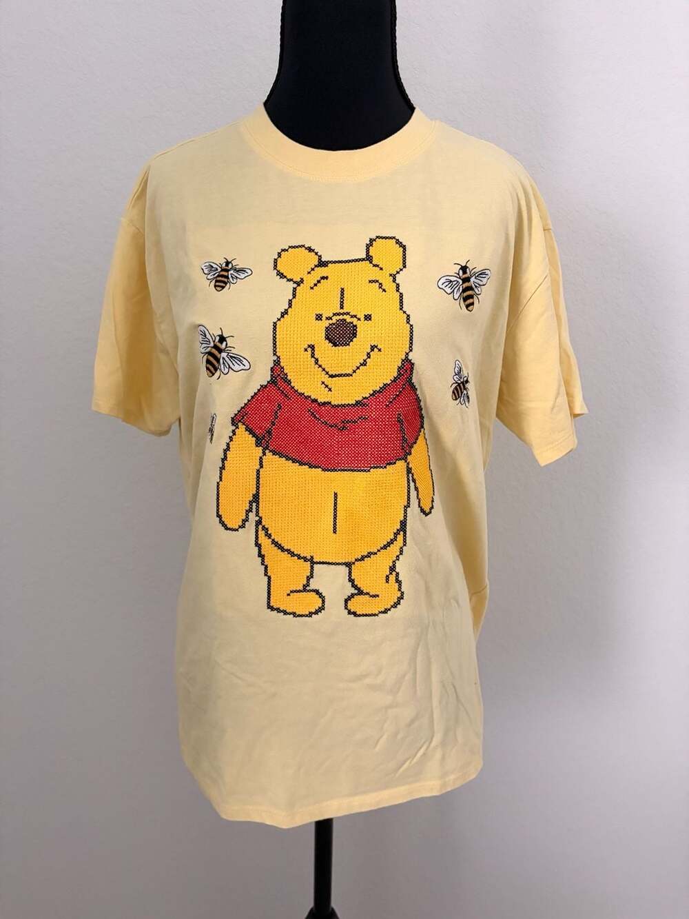 Disney Winnie the Pooh Cross Stitch Graphic T-Shirt